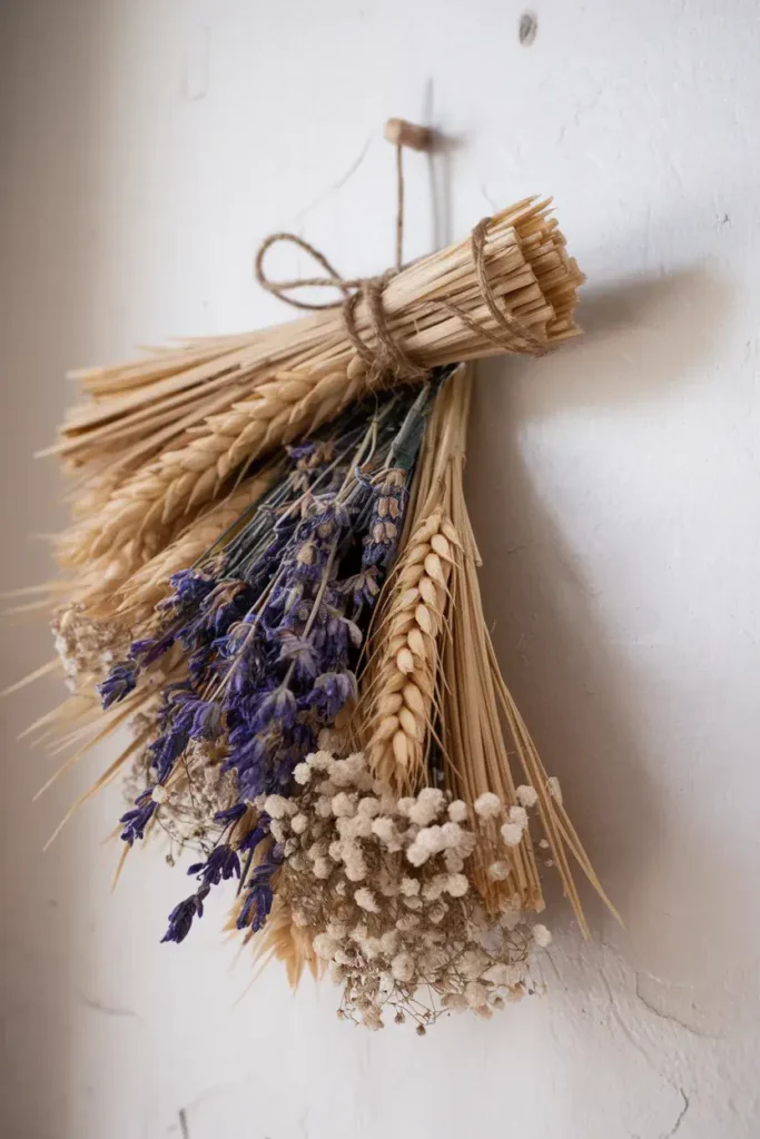 diy dried flower wall hanging cottagecore