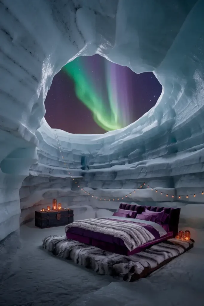 aurora ice cave star chamber bedroom