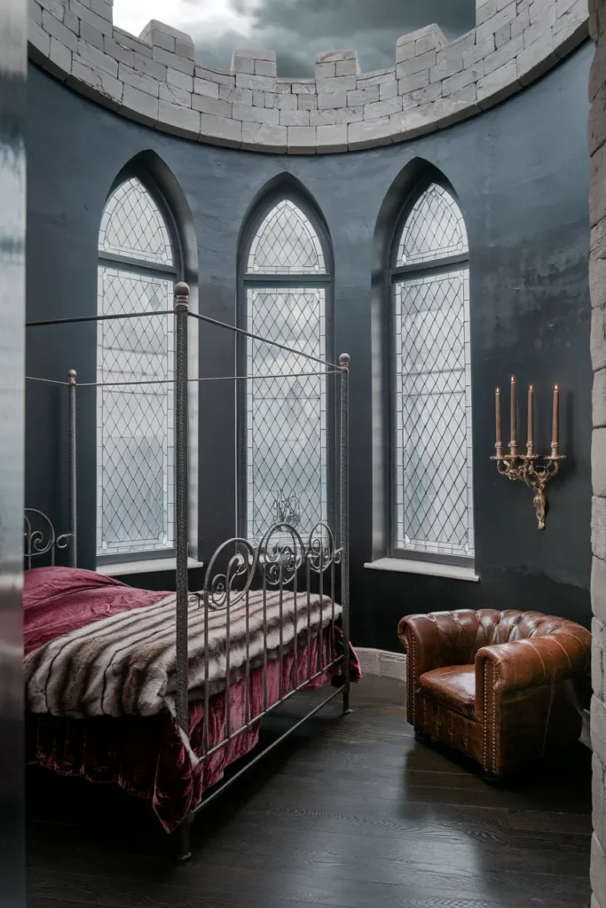 dark fantasy bedroom 01 tower storm