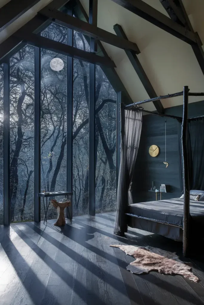 dark fantasy bedroom 04 forest moonlight