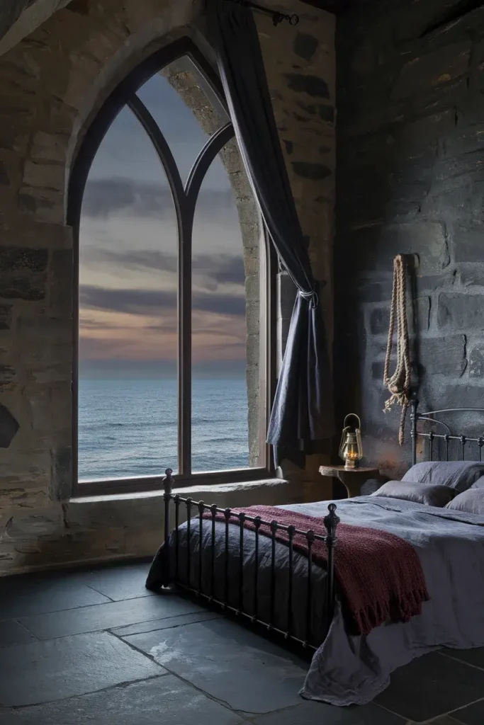 dark fantasy bedroom 05 cliffside dusk