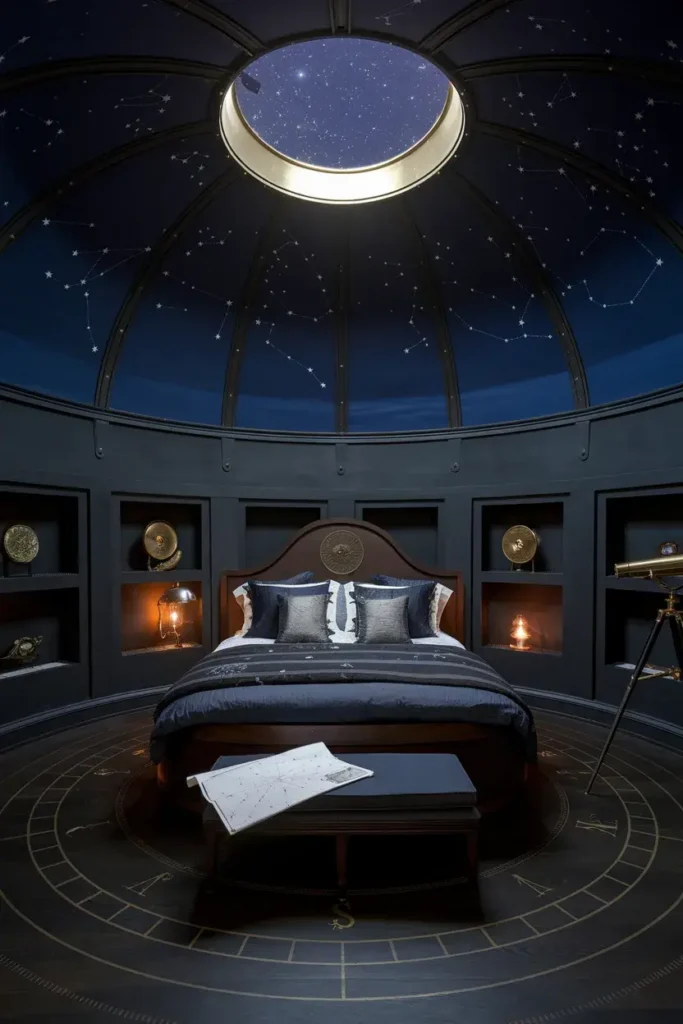 dark fantasy bedroom 07 observatory stars