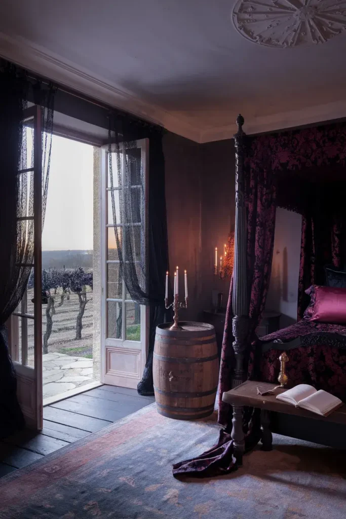 dark fantasy bedroom 13 vineyard chateau dusk