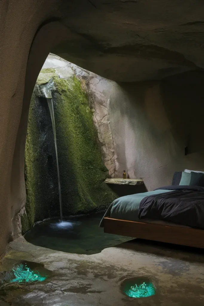 dark fantasy bedroom 21 grotto waterfall