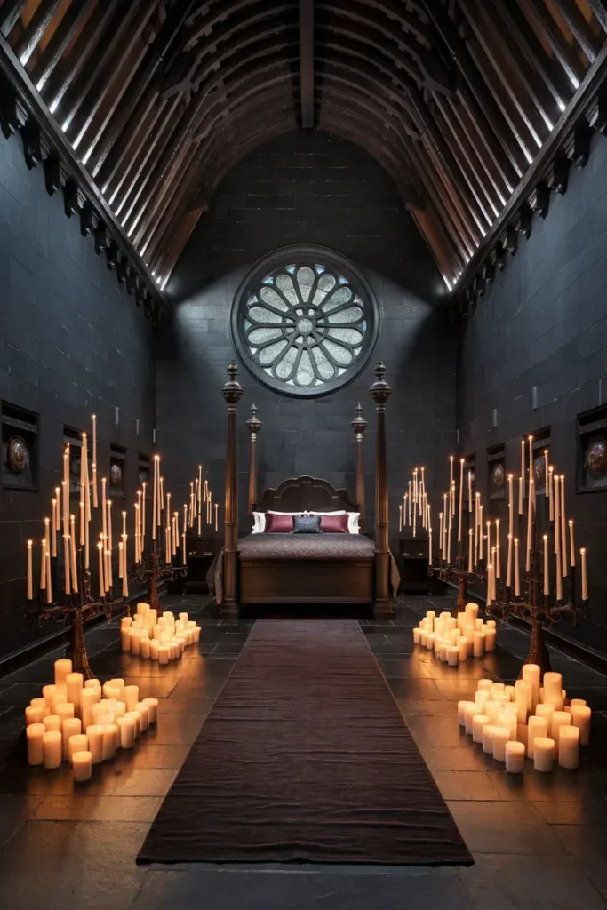 dark fantasy bedroom 24 candlelit sanctum