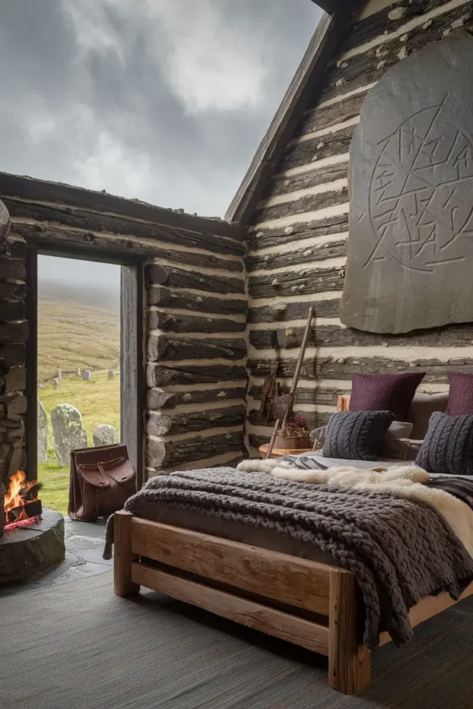 highland runestone cabin bedroom