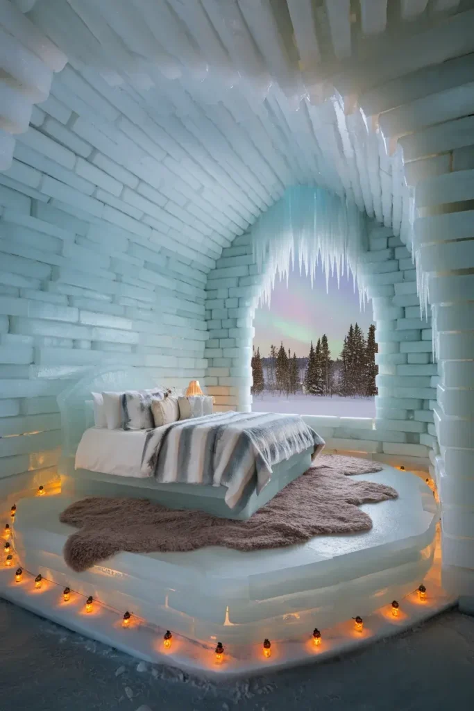 ice palace frozen crystal bedroom