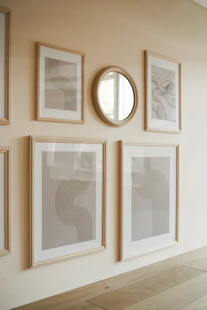renter friendly command strip gallery wall