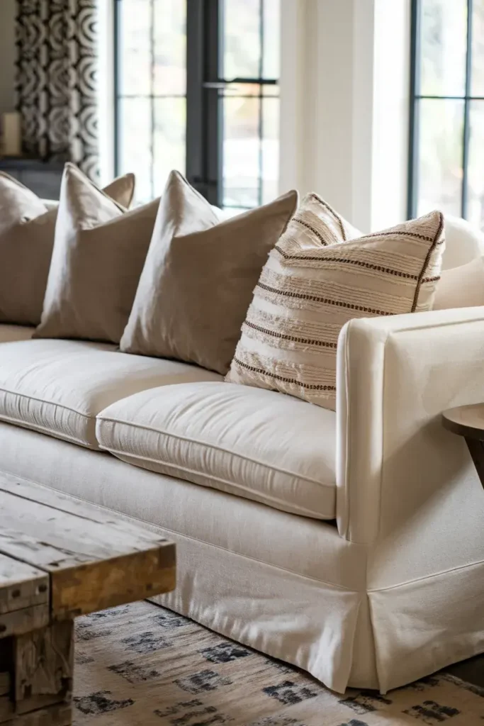 renter friendly furniture slipcover refresh