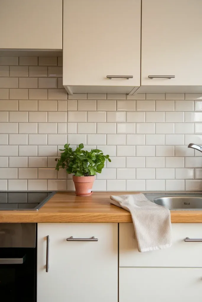 renter friendly peel and stick backsplash