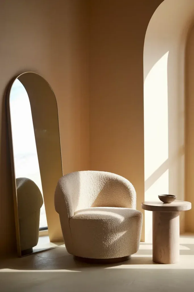 transitional curved furniture silhouettes