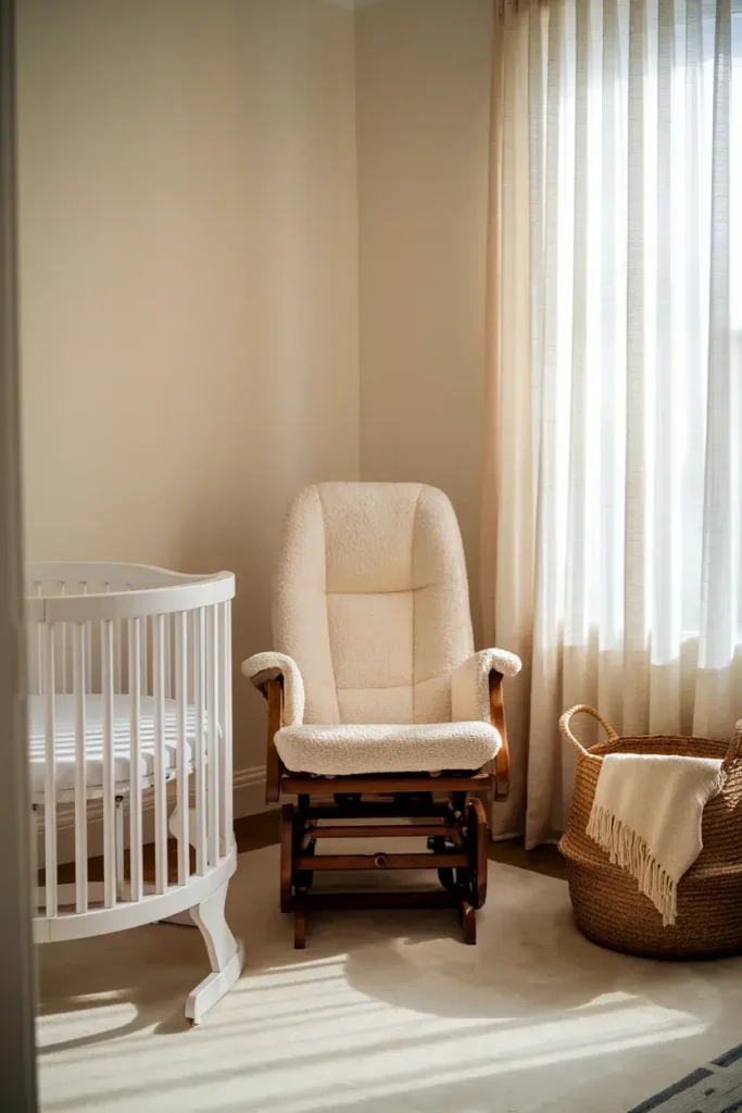 transitional nursery soft neutral palette
